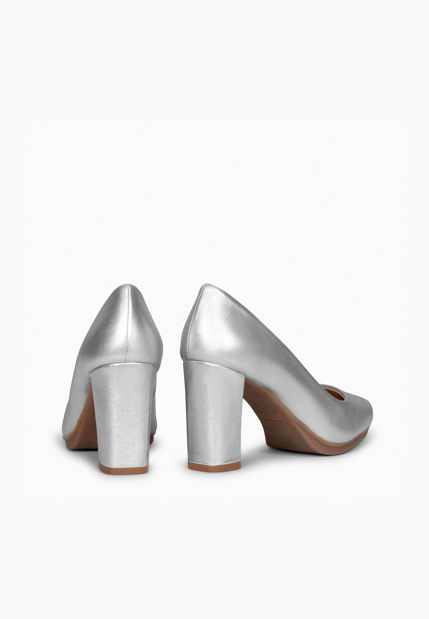 URBAN SPLASH - Zapatos de tacón con piel metalizada PLATA