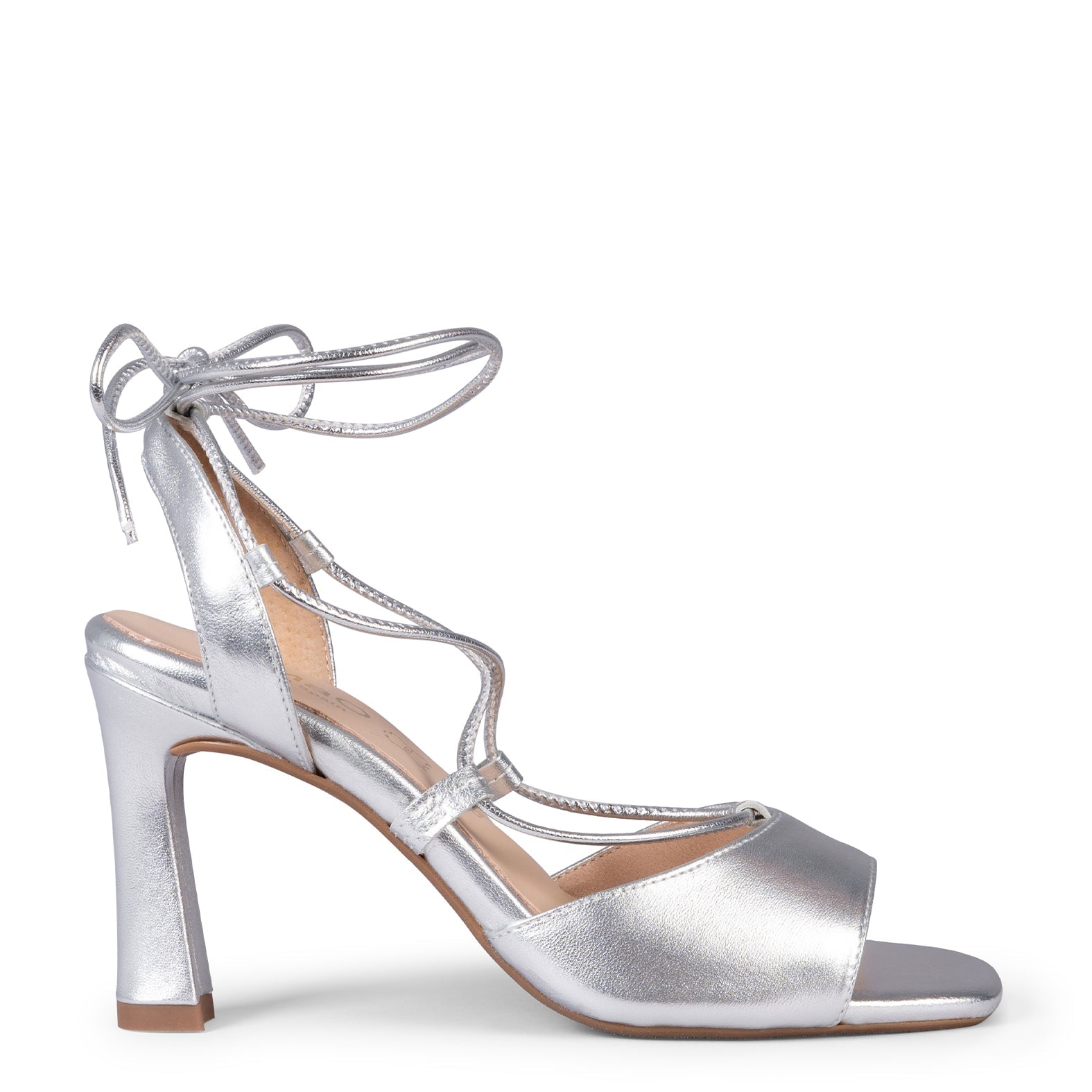 MÓNICA -  SANDALIAS ELEGANTES DE TACÓN PLATA