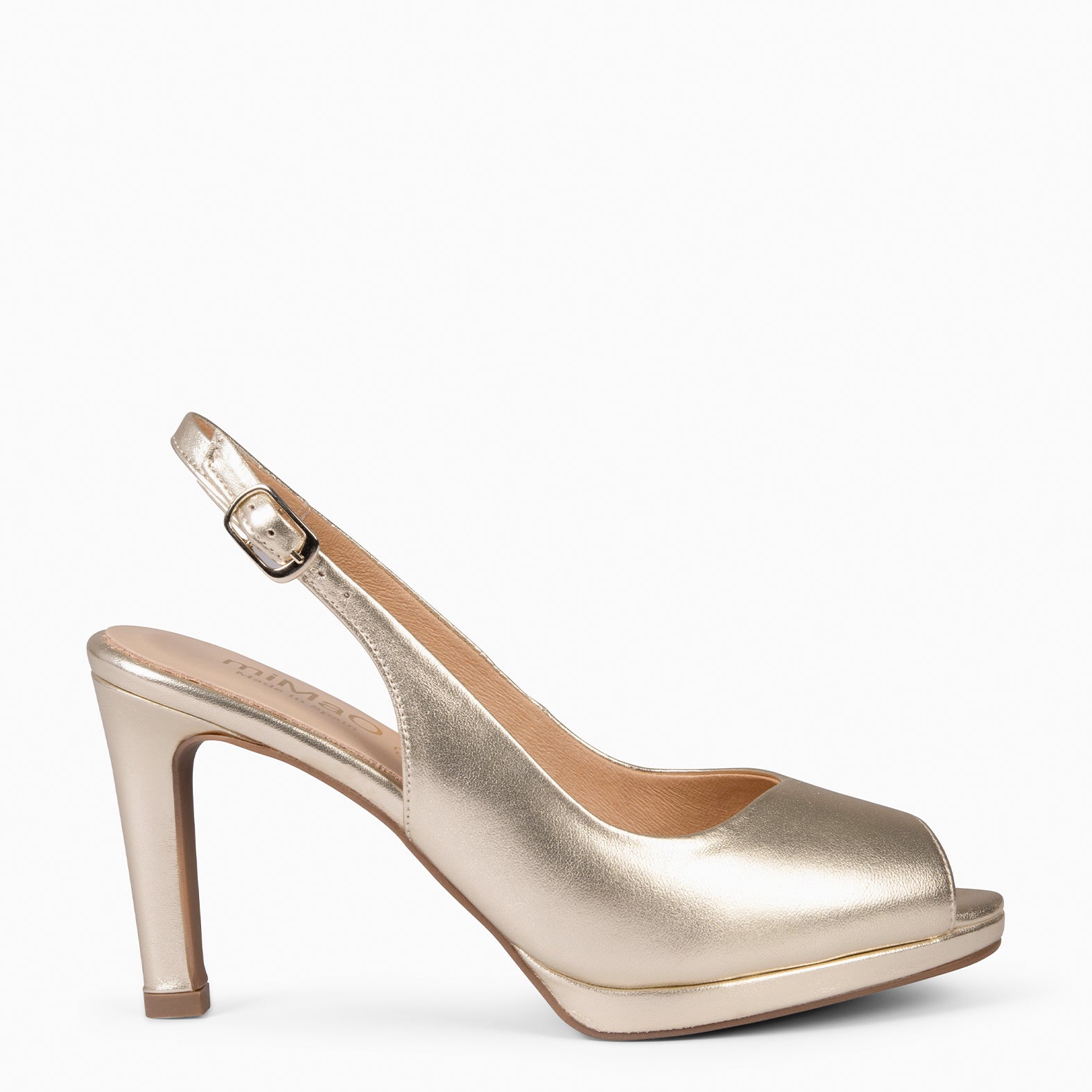 ELSA - Zapatos de tacón alto destalonados PLATINO