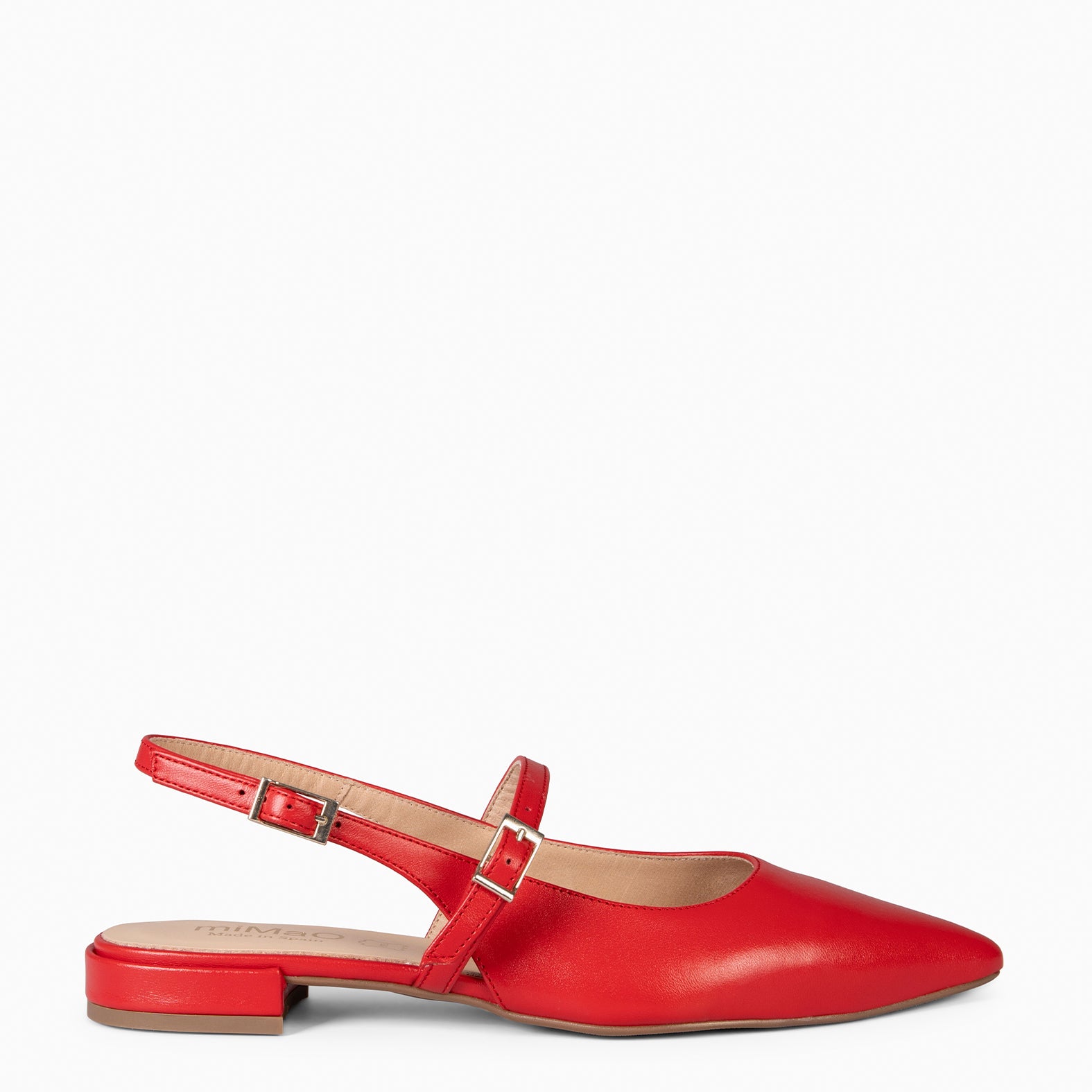 EVA - ZAPATOS ELEGANTES DESTALONADOS ROJO