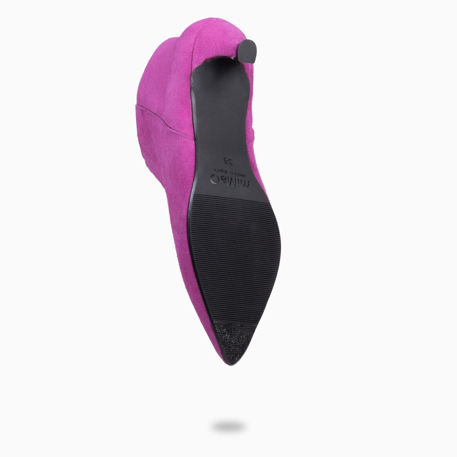 ROYAL - Botines tacón bajo FUCSIA serraje