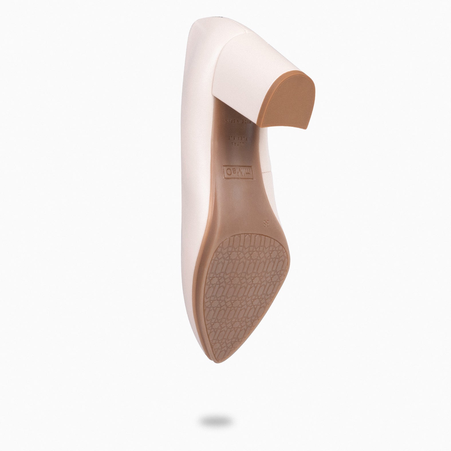 URBAN S SALON - Zapatos de tacón medio de napa NUDE