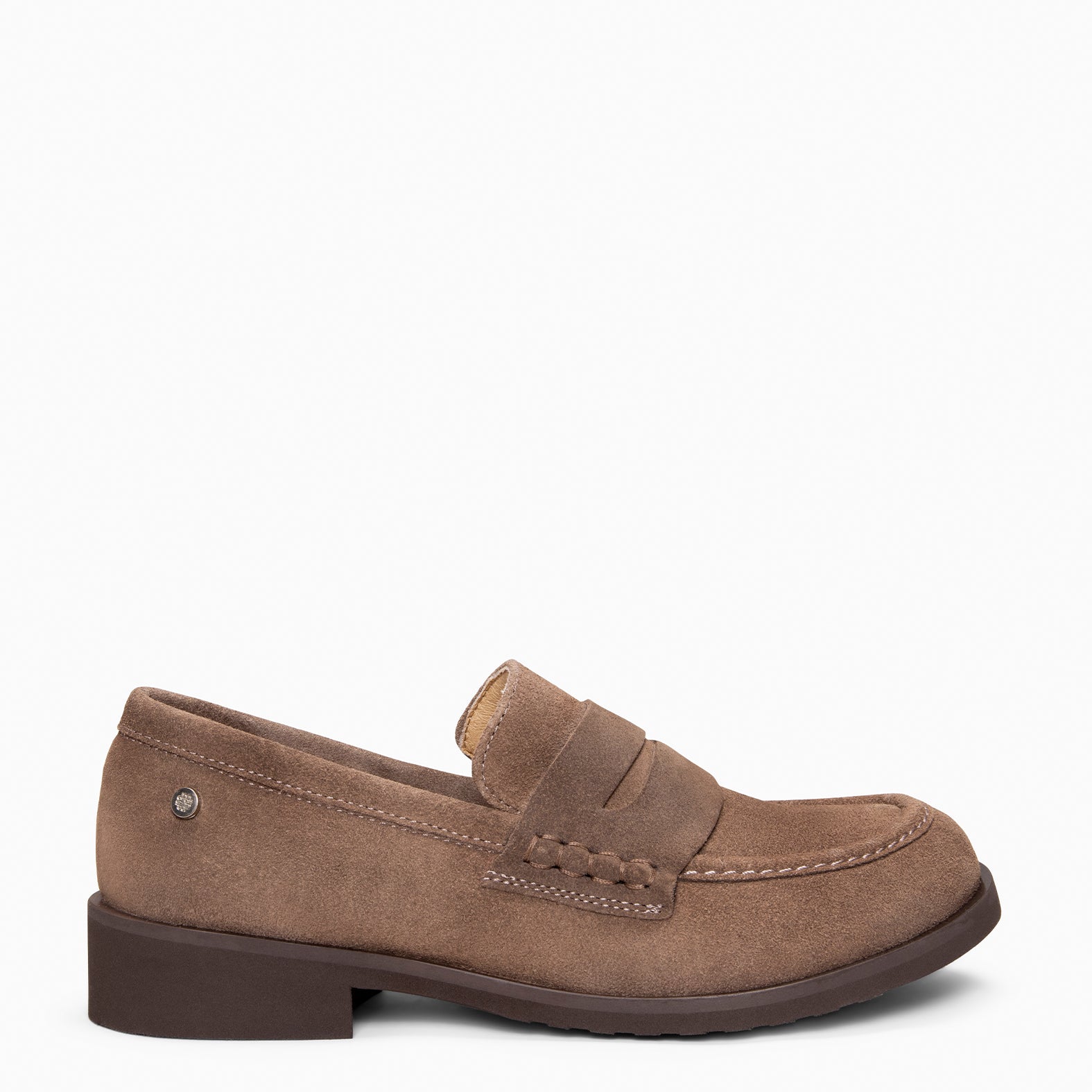HARVARD - Mocasines planos de piel TAUPE