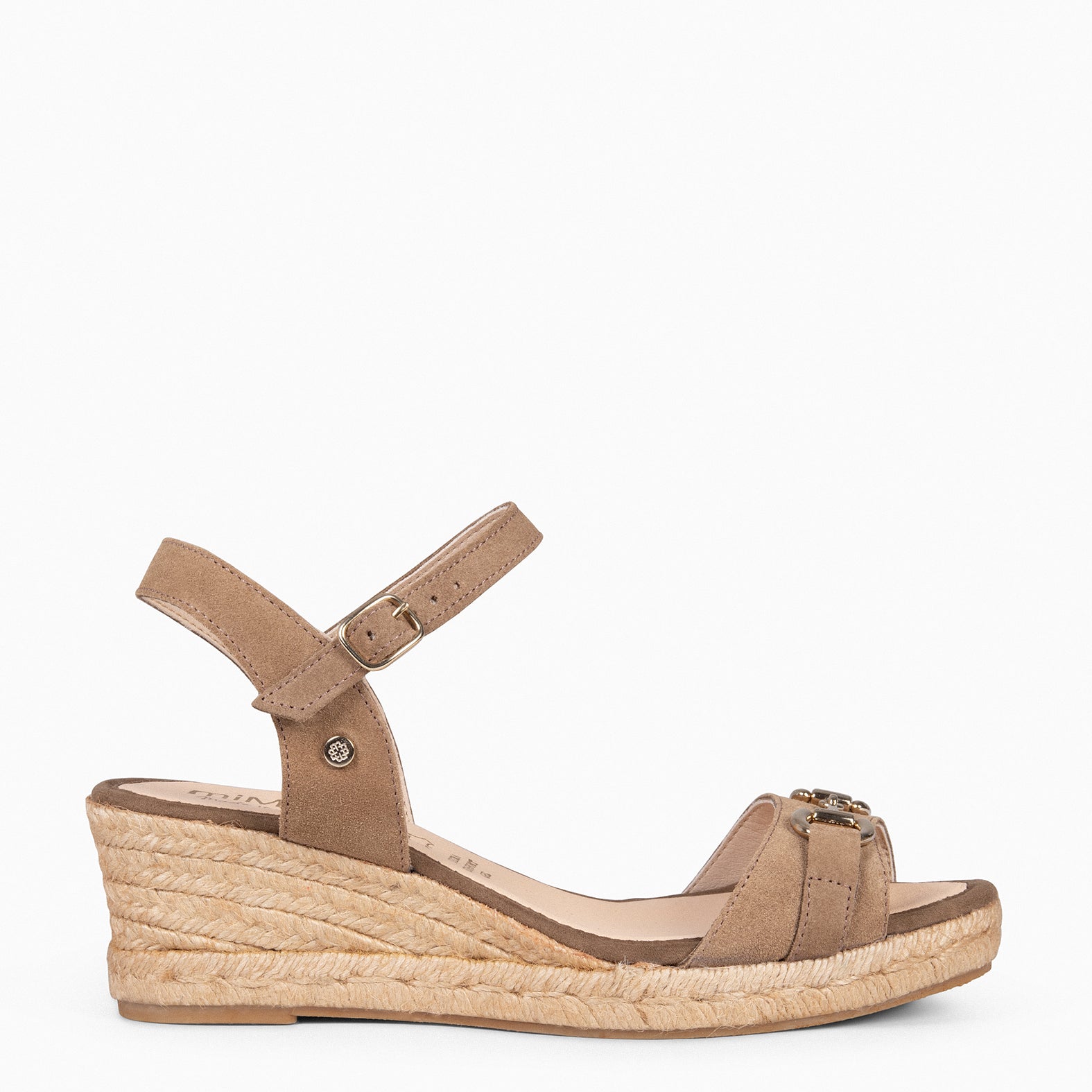 VERONA - CUÑAS DE ESPARTO DE MUJER TAUPE