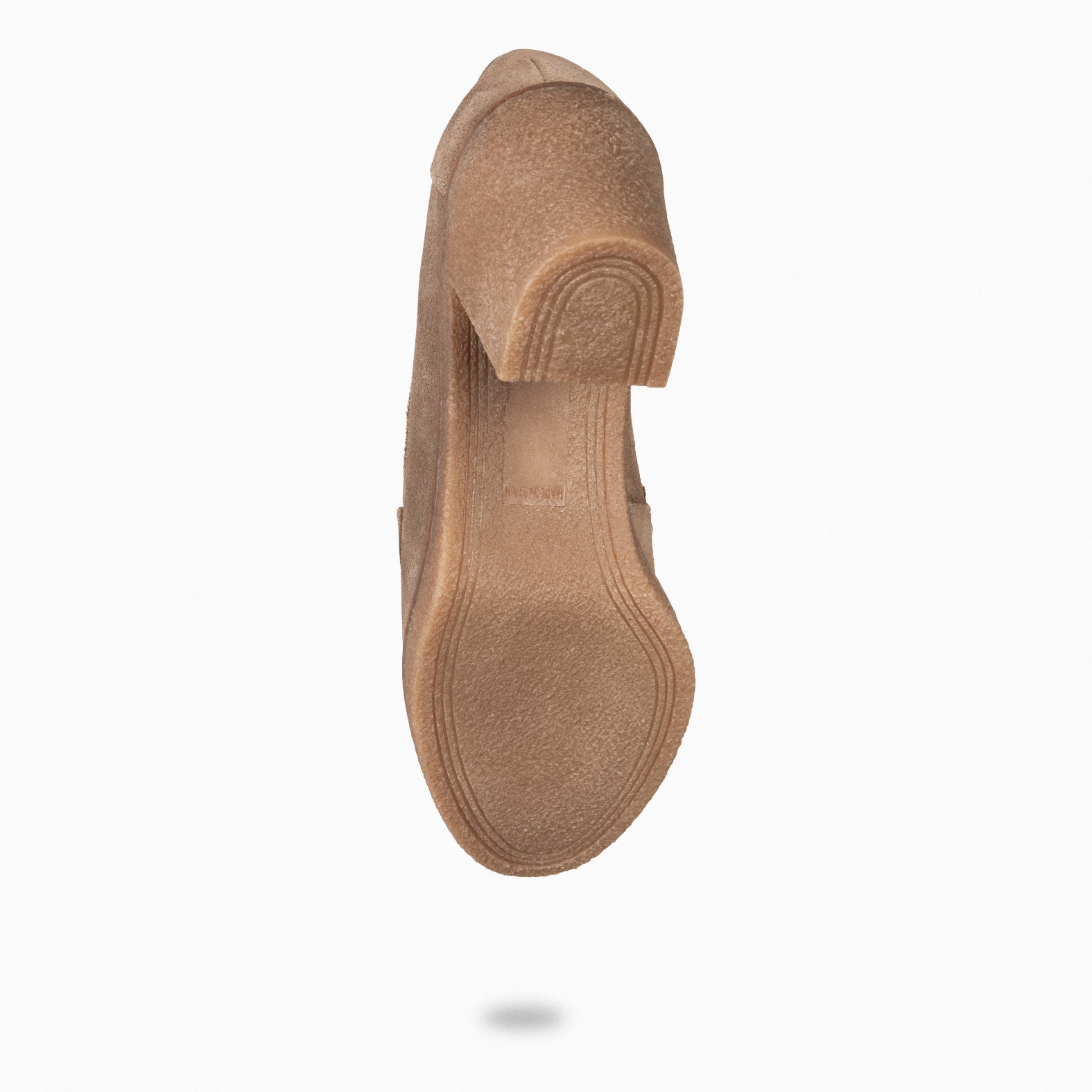 MOKKA – Mocasín de serraje con tacón TAUPE