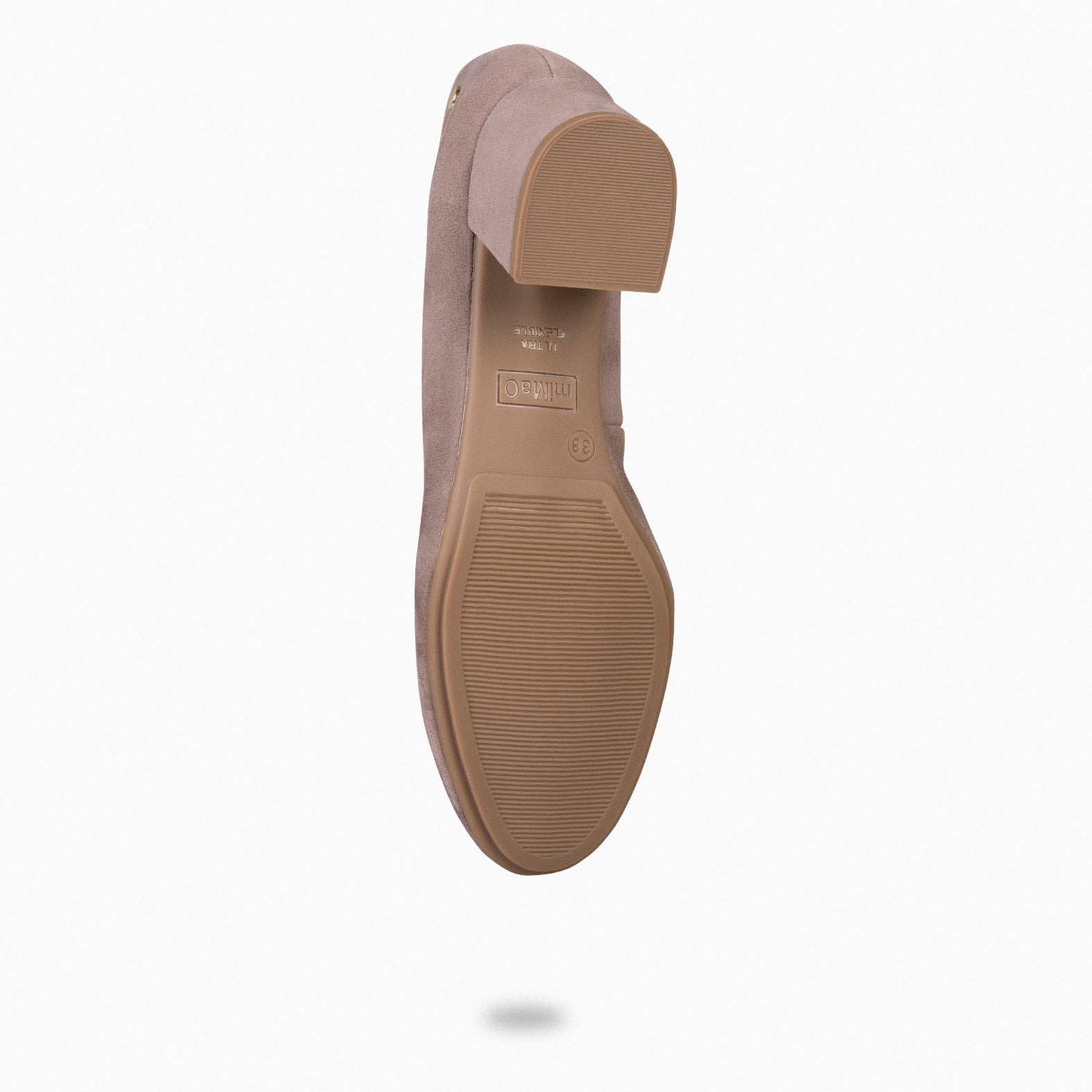 URBAN REDONDO - Zapatos de tacón bajo de ante en TAUPE